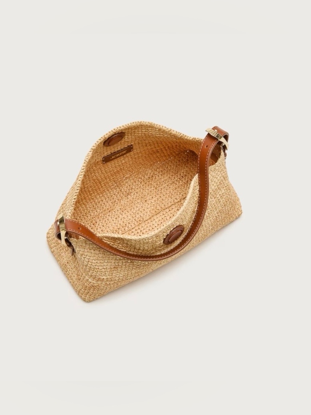 NEW J. Crew Berkeley small hand knotted shoulder bag in natural raffia CR882 - Picture 6 of 16